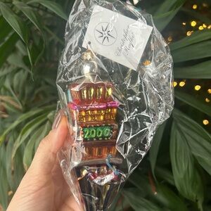 Christopher Radko Gold and Green Holiday Ornament